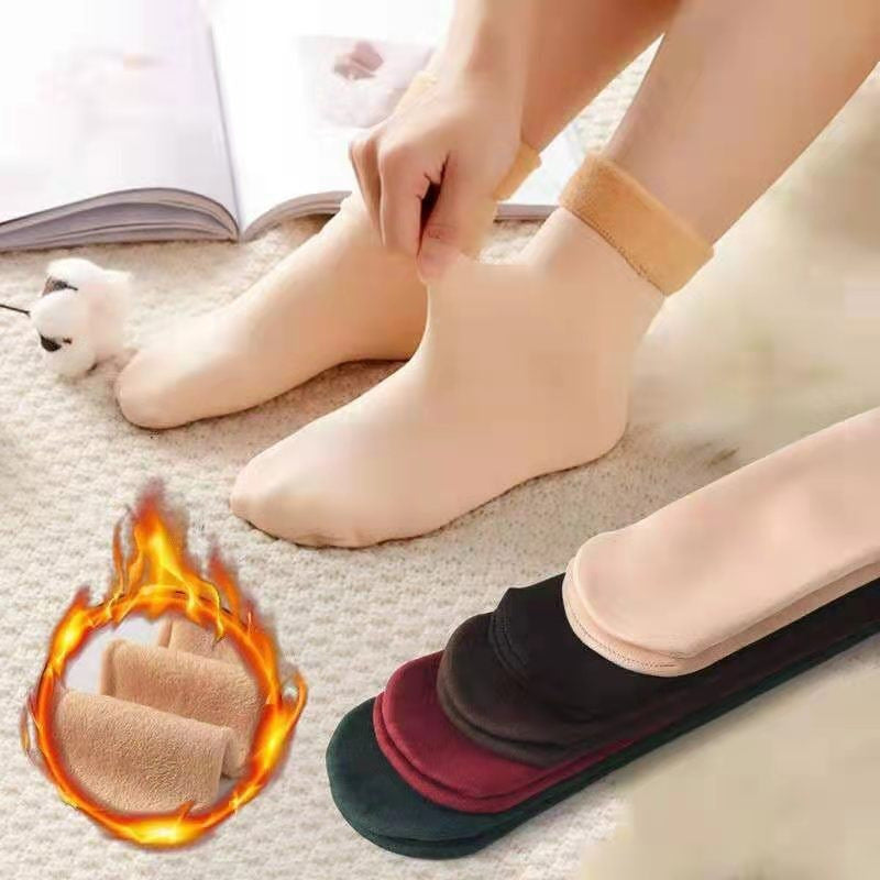 6 Pairs Women's Heavyweight Fuzzy Closed Fast-Heating Underwear Socks🧦