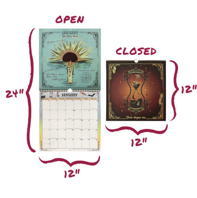 Coordinating wall calendar detail