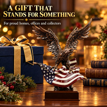 Wings of Liberty™ – American Eagle & Flag Sculpture 🦅🇺🇸