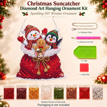 Gingerbread Mitten Diamond Art Ornament Kit – Sparkling DIY Christmas Hanging Decor