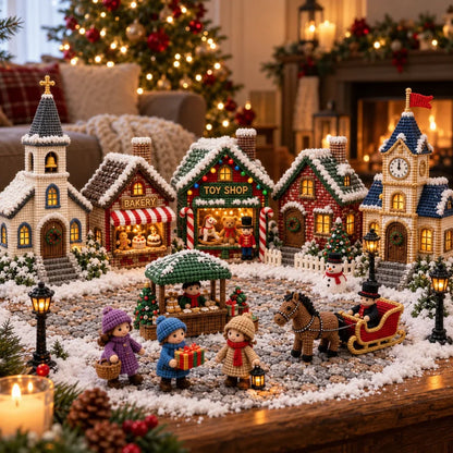 DIY Christmas Village Crochet Kit — Stitch Your Own Little Christmas World.