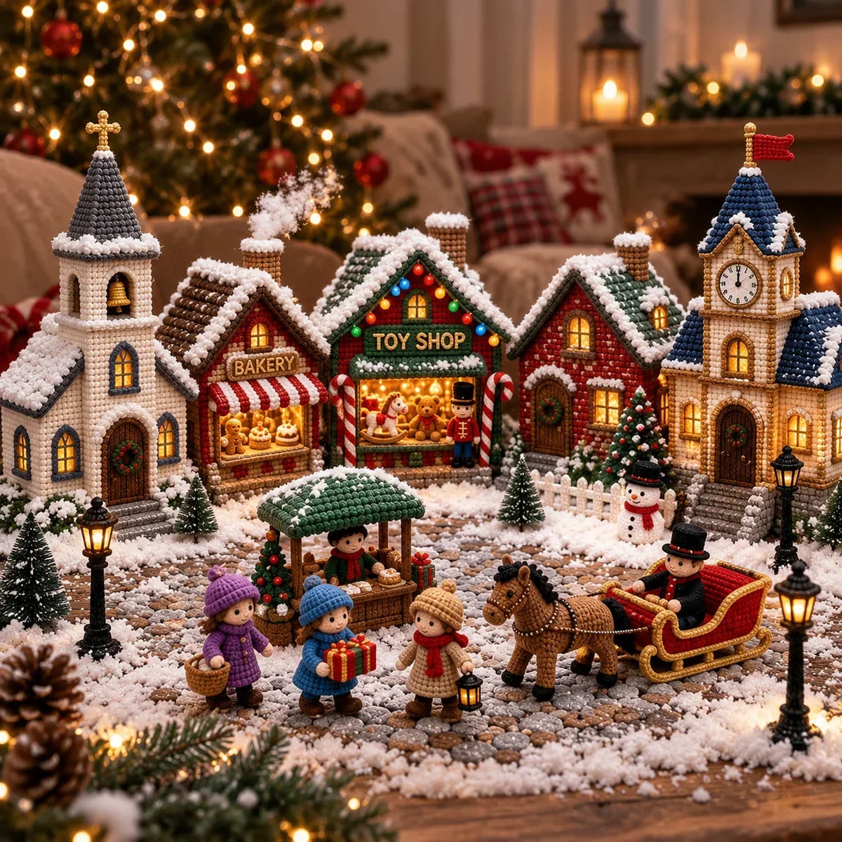 DIY Christmas Village Crochet Kit — Stitch Your Own Little Christmas World.