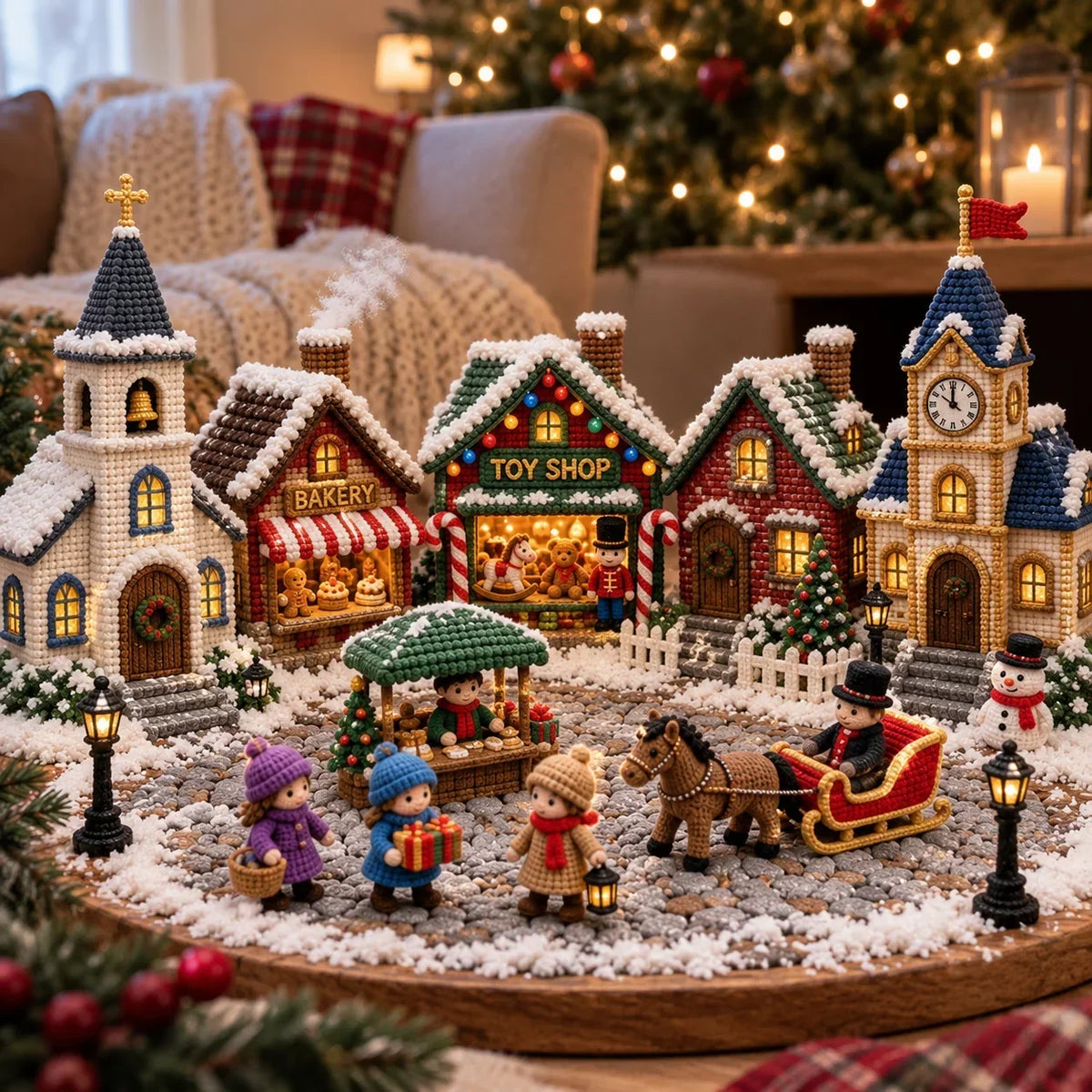 DIY Christmas Village Crochet Kit — Stitch Your Own Little Christmas World.