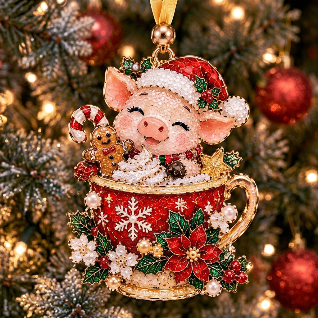 Piglet Red Teacup XR2210017CL Christmas Ornament