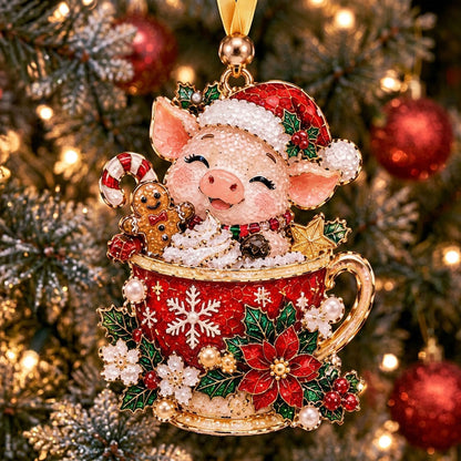 Piglet Red Teacup XR2210017CL Christmas Ornament