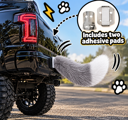 🐾 Remote-Controlled Wagging Car Tail 🚗 | Funny Fluffy Tail for Trucks & SUVs ✨
