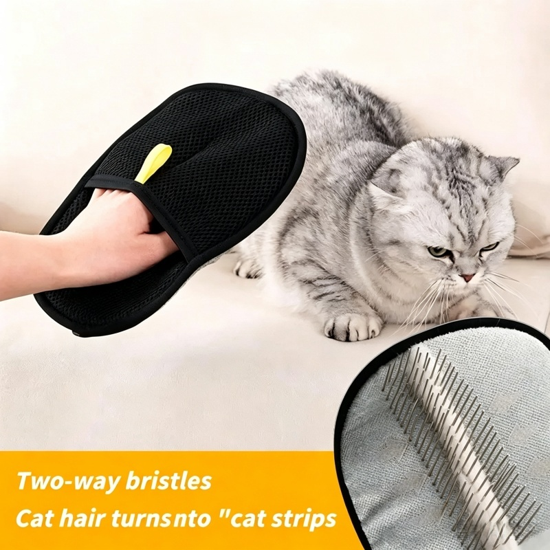 Reusable Static Pet Hair Removal Glove Lint Remover Mitt for Clothes Sofa Couch Carpet Bed Furniture Car Seats Dog Cat Grooming Brush