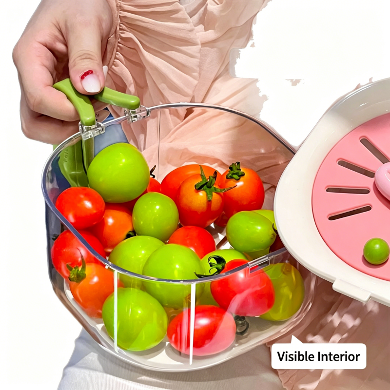 Double-Layer Foldable Drain Storage Basket