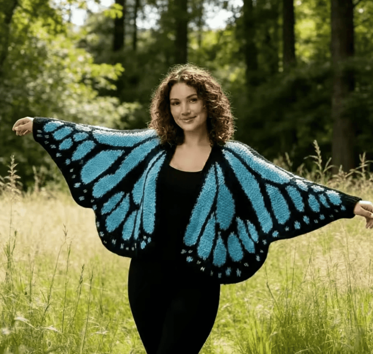 🔥 HOT SALE 49% OFF🔥Monarch Butterfly Cardigan – Handcrafted Statement Piece 🦋