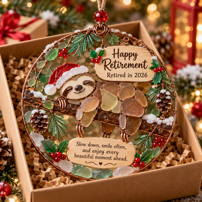 Happy Retirement 2026 XR2110001CL Christmas Ornament