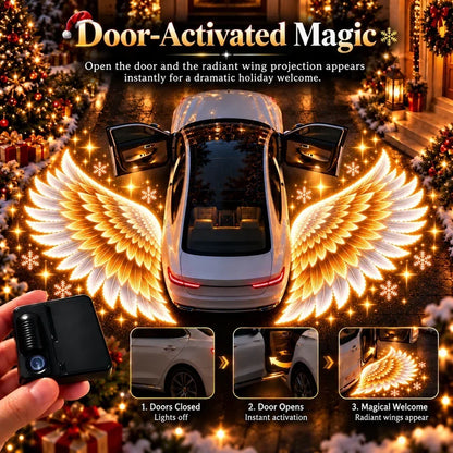 🎄 BUY 1 GET 1 FREE 🎁 Guardian Wings™ – Christmas Angel Wing Car Door Projector Lights (2-Pack) ✨