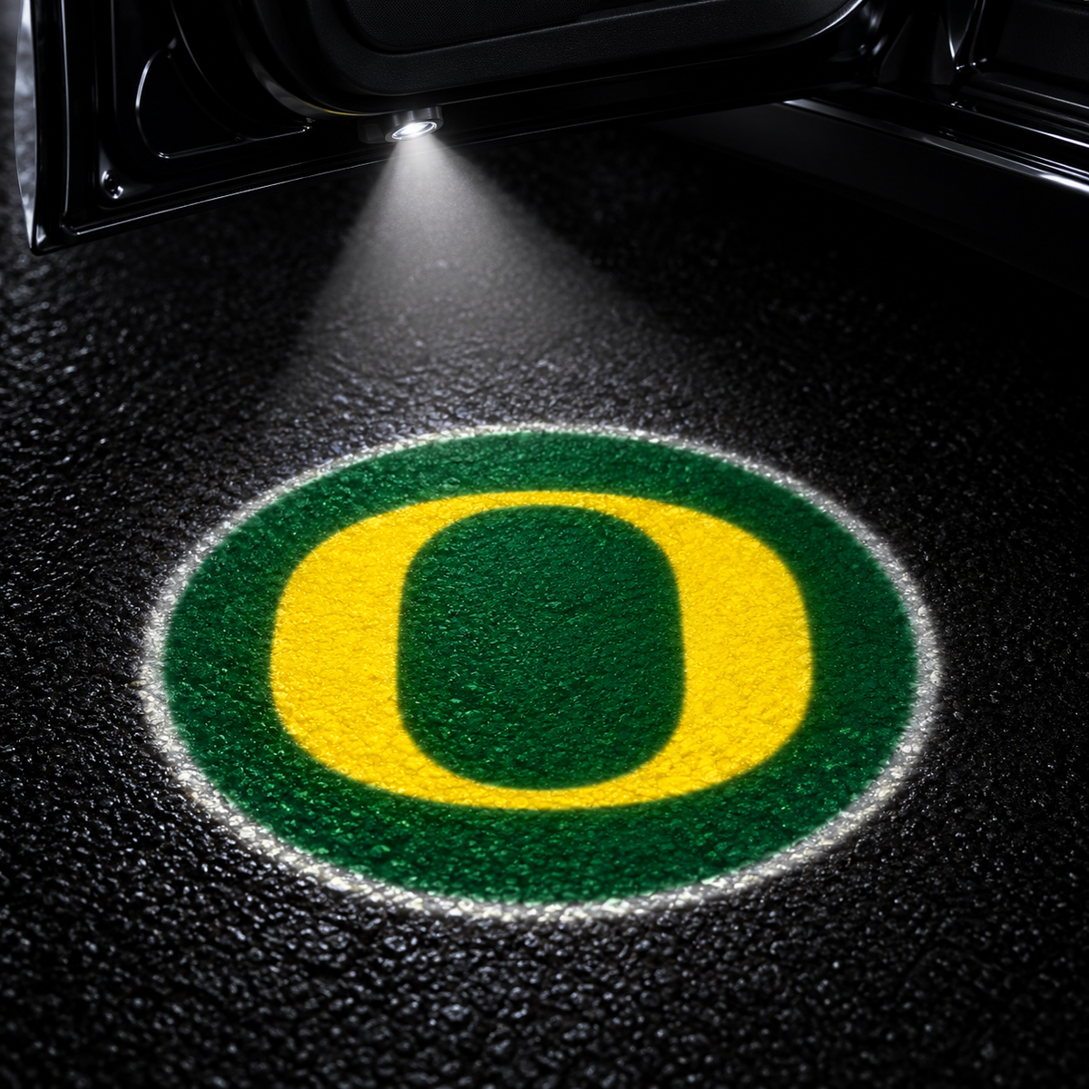 Oregon Ducks car door projector light design