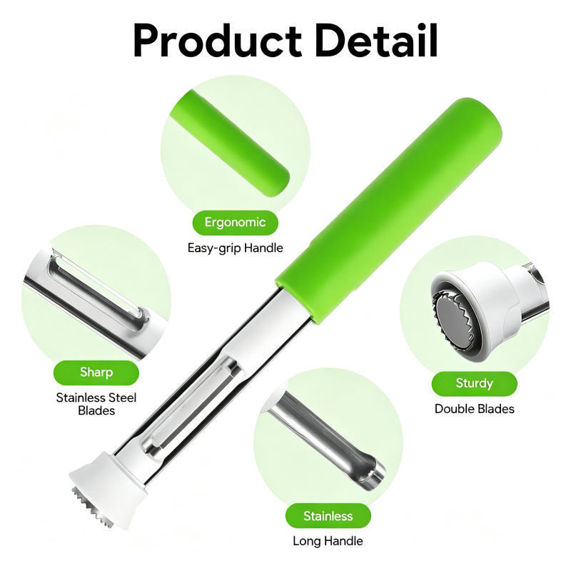 2 In 1 Fruit Peeler Corer Stainless Steel Core Remover