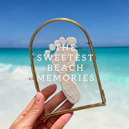 Tabletop Standing Sand Footprint Display Frame
