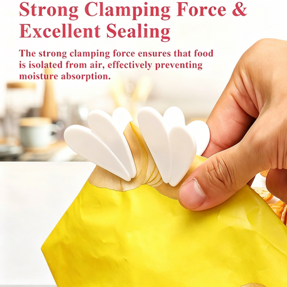 Cherry Blossom Fridge Magnetic Bag Clips Set  6 Food Sealing Clips with 1 Magnetic Daisy Base