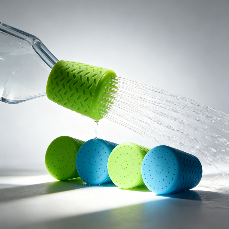 Silicone Bottle Shower Cap Portable Water Sprinkler Nozzle for Mineral Water Bottle