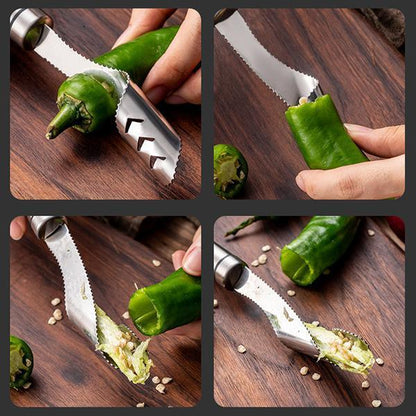 🌶️ Stainless Steel Pepper Corer