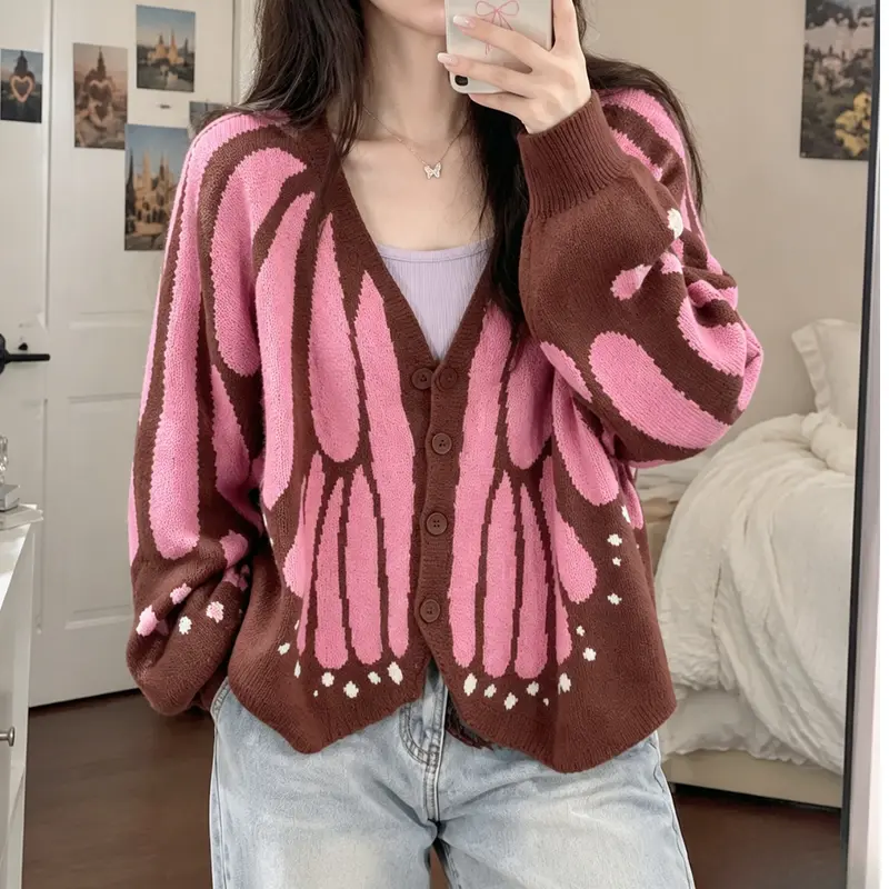 🔥 HOT SALE 49% OFF🔥Monarch Butterfly Cardigan – Handcrafted Statement Piece 🦋