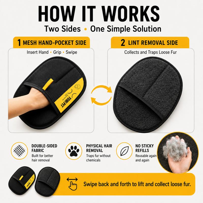 🔥 Early Black Friday Deal🔥Dog & Cat Grooming Reusable Pet Hair Remover Mitts