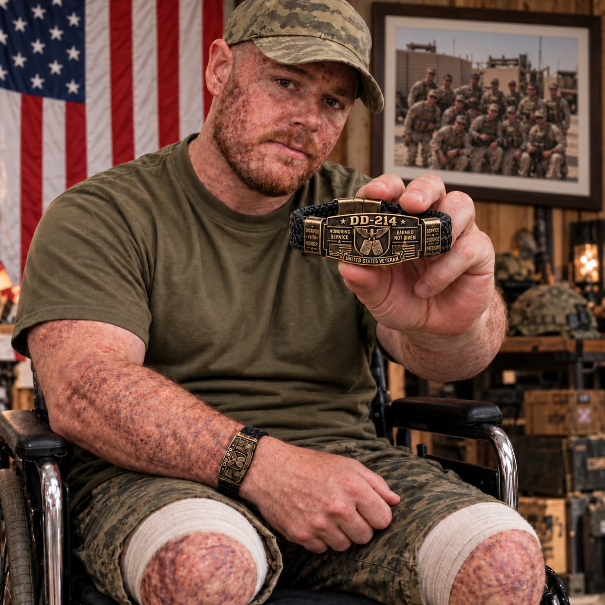 100% Handmade DD-214 Veteran Honor Bracelet