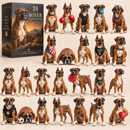 🔥Black Friday Deal 🐶24 Days of Boxer Companions — 24 Unique Boxer Dog Collectible Figures