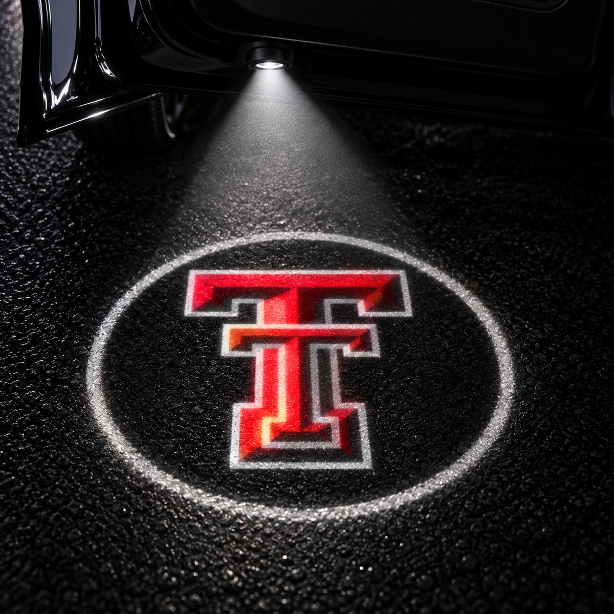 Texas Tech Red Raiders car door projector light design