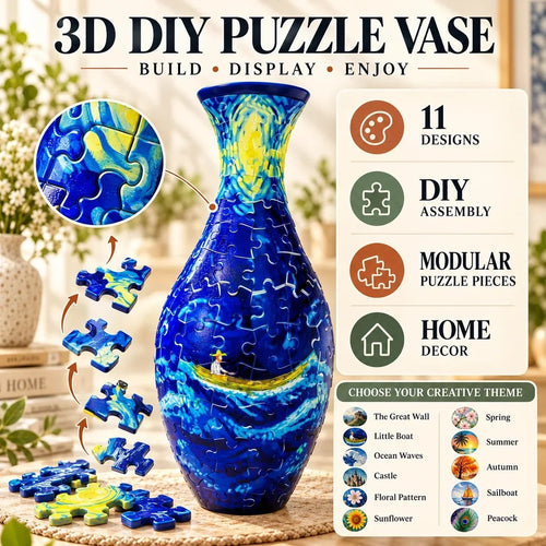 💐✨ 3D DIY Puzzle Vase – 11 Creative Designs, Decorative Flower Vase & Craft Gift(📦Buy 2 Free Shipping)