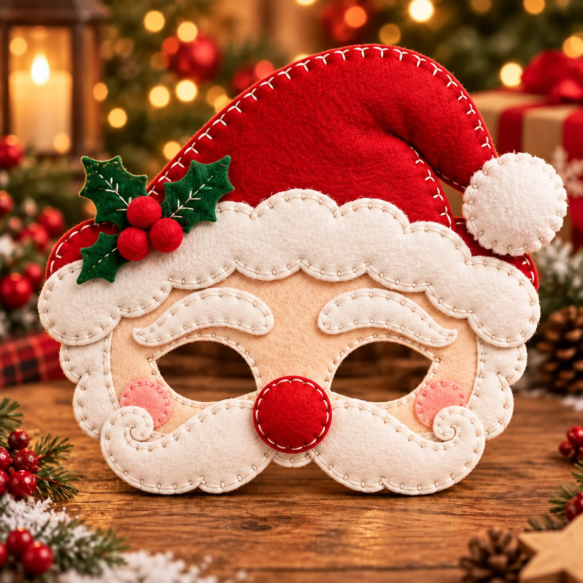 🔥 Handmade Christmas Felt Masks | Cute Holiday Party Costumes & Festive Dress-Up Accessories