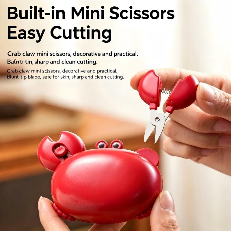Crab Shape 3 in 1 Magnetic Bottle Opener Fridge Magnet with Mini Scissors Box Cutter
