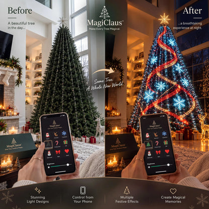 🔥Black Friday Deal 🎄Smart Animated Christmas Tree Lights – App-Controlled LED Effects