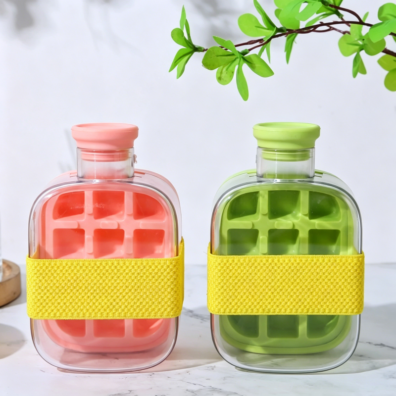 Portable 2-in-1 Ice Cube Cup Outdoor Sports Water Bottle