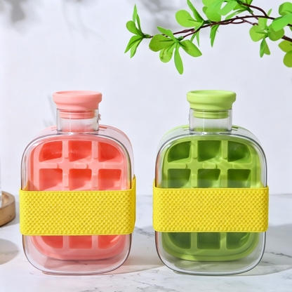 Portable 2-in-1 Ice Cube Cup Outdoor Sports Water Bottle