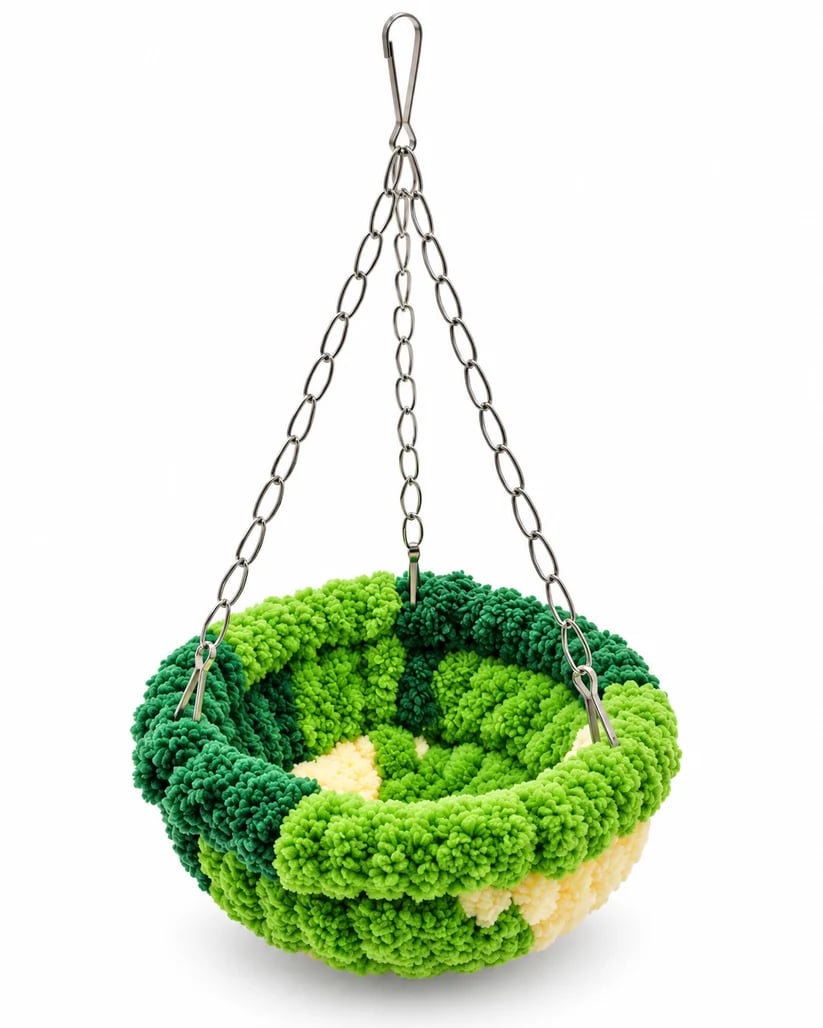 🧶 Warm Winter Bird Hanging Hammock – Cozy, Soft, Cage Decor ✨