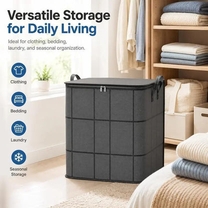 Large Foldable Storage Organizer Bag – Reinforced, Zippered & Spacious