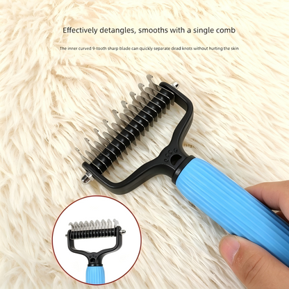 Double Sided Stainless Steel Detangling Comb for Pets Shedding Matting Removal Tool