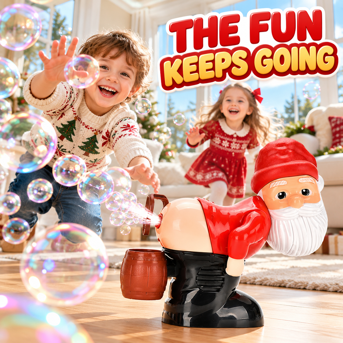 🔥Christmas Sale 50% OFF🎅 Farting Santa Bubble Machine💨 Funny Holiday Party Toy & Gift🎁