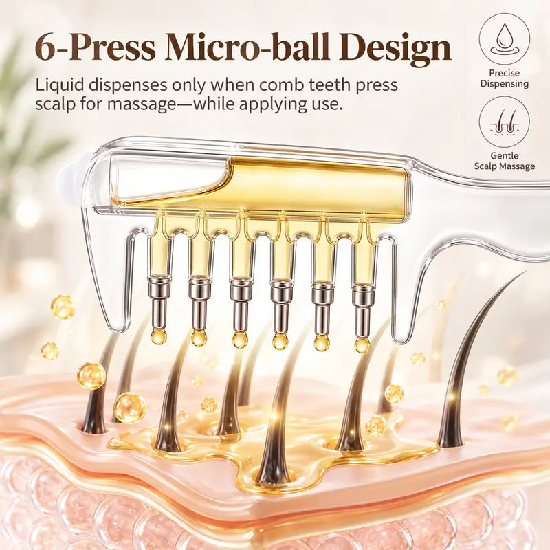 Scalp Oil Applicator Comb, Refillable Hair Treatment Bottle with Massage Comb 🪮