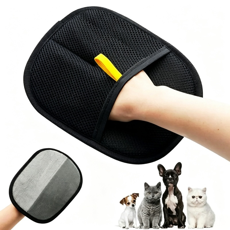 Reusable Static Pet Hair Removal Glove Lint Remover Mitt for Clothes Sofa Couch Carpet Bed Furniture Car Seats Dog Cat Grooming Brush