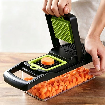 Multifunctional Food Chopper with Stainless Steel Blades Vegetable Slicer Dicer