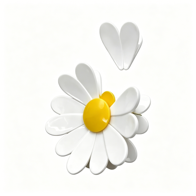 Cherry Blossom Fridge Magnetic Bag Clips Set  6 Food Sealing Clips with 1 Magnetic Daisy Base