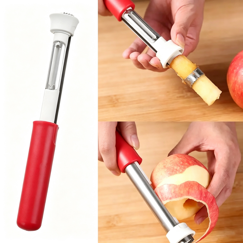 2 In 1 Fruit Peeler Corer Stainless Steel Core Remover