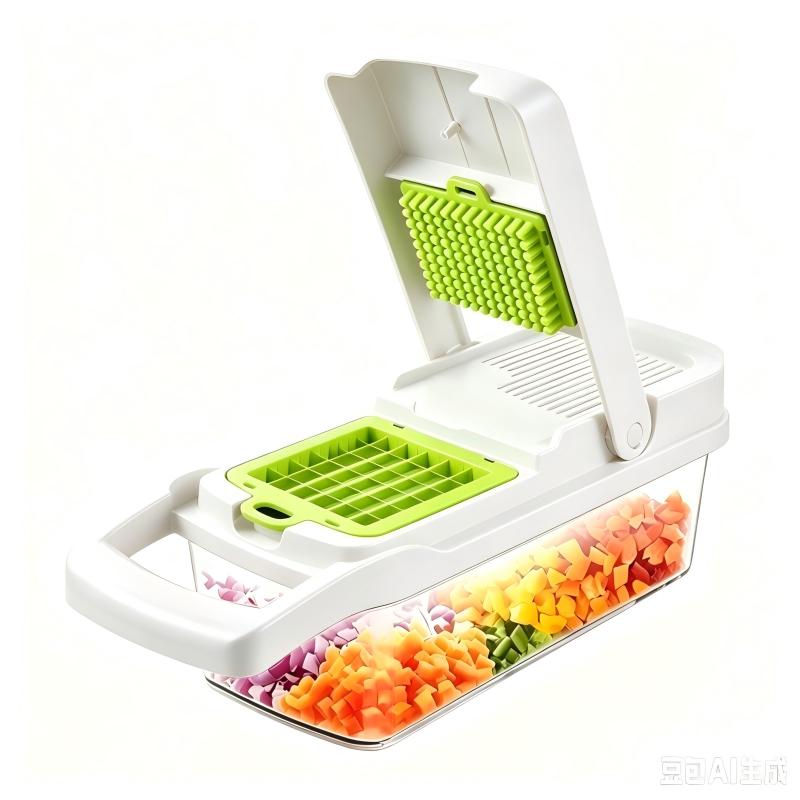 Multifunctional Food Chopper with Stainless Steel Blades Vegetable Slicer Dicer