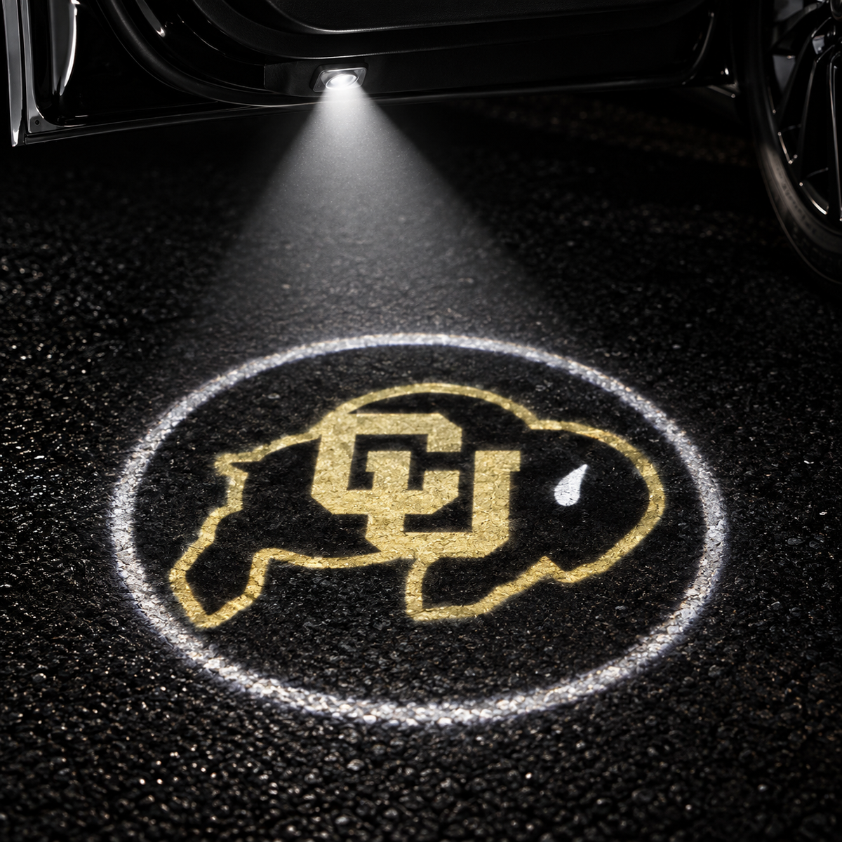 Colorado Buffaloes car door projector light design