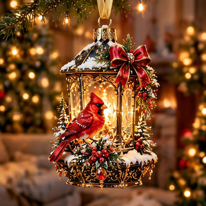 Holiday Lantern Cardinal XR1710015CL Christmas Ornament