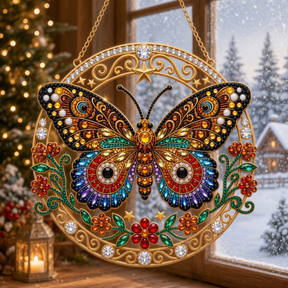 Colorful Butterfly Diamond Art Hanging Ornament Kit