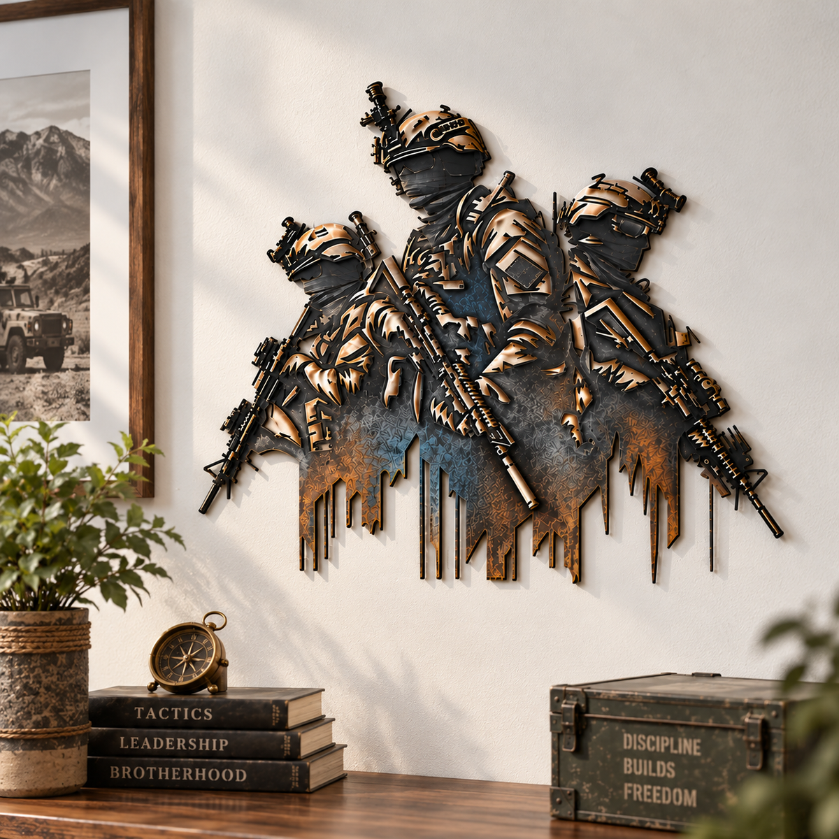 Brothers in Arms Military Metal Wall Art