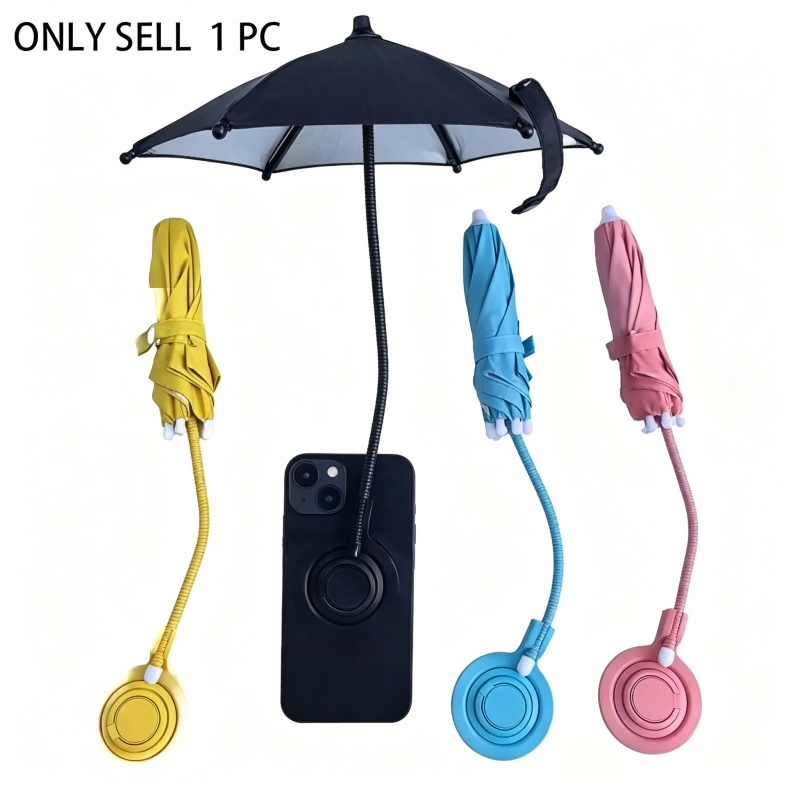 Portable Magnetic Phone Umbrella 360° Rotate UV Sun Protection Phone Holder