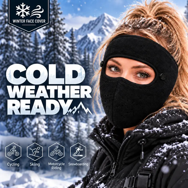 Winter Face Mask with Detachable Goggles, Windproof Thermal Fleece Lined Full Face Cover 🥽
