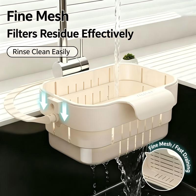 Thickened Retractable Fruit Vegetable Washing Basket Drain Rack Hanging