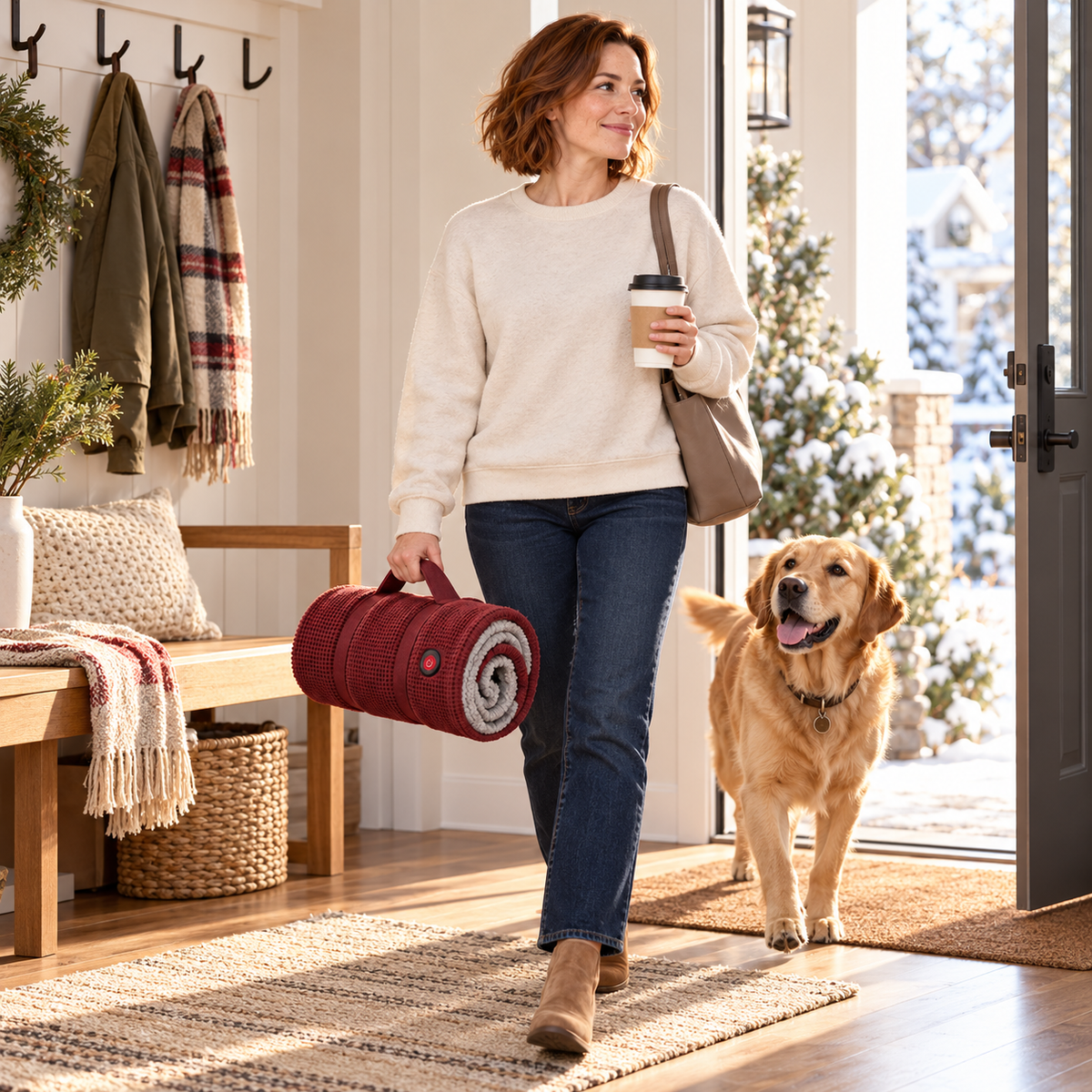 🔥 Wearable Heated Blanket – Cozy Hands-Free Warmth